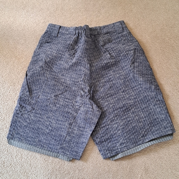 Pleasures Mens Shorts Blue Oval Tactical Cargo Shorts Check Pattern Size Medium - Picture 11 of 15
